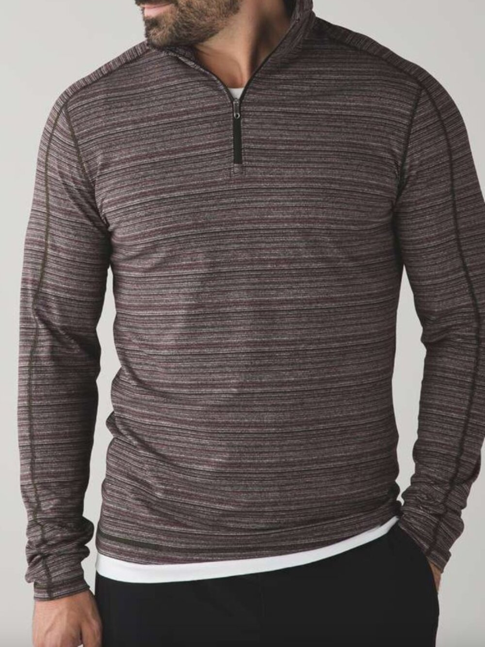 Lululemon • Surge Warm Half Zip Black Cherry Purple Nulu Reflective Pullover • S